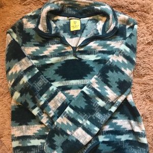 Aeropostale Teal Aztec Pullover